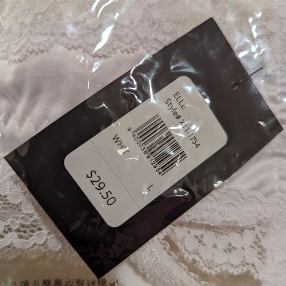 Fredricks of Hollywood White Lace Elle Garter Belt - Picture 4 of 5